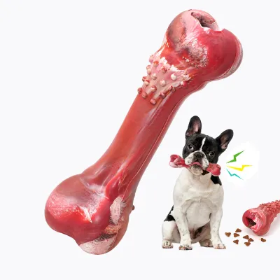 Dog Molar Slow Food Toy Rubber Leaking Bone  01