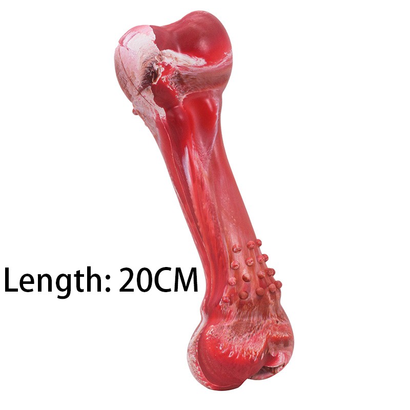 Dog Molar Slow Food Toy Rubber Leaking Bone 
