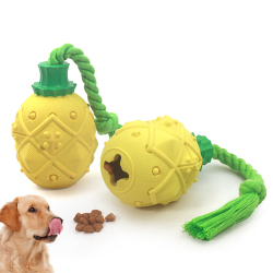 Dog Slow Food Toys Pineapple Chew Toys Sound Toys Grinding Dog Interactive Toys