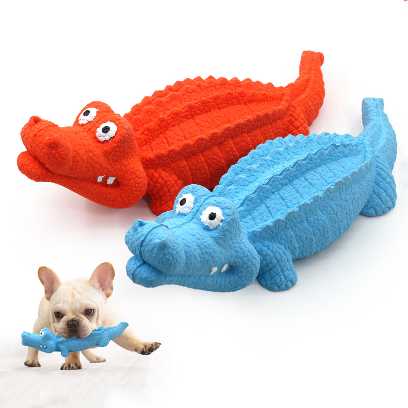 Rubber Alligator Dog Chew Toy