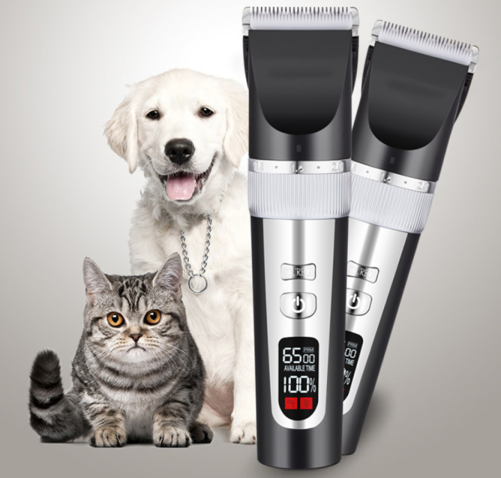 Rechargeable Cat Dog Electric Hair Clipper with LCD Screen