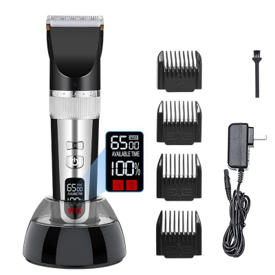 Cat Dog Digital Display Silent Hair Clipper With Desktop Charger 01