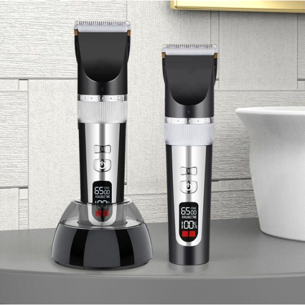 Cat Dog Hair Trimmer Pet Electric Hair Clipper Digital Display Shaver Silent Hair Clipper With Desktop Charger And Usb Cable