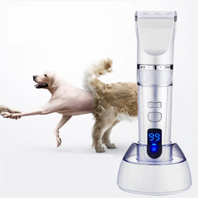 Cat Dog Electric Silent Digital Display Hair Clipper with Desktop Charger 01