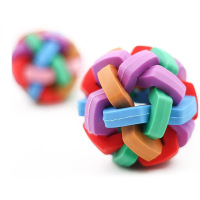 Dog Sounding Toy Rubber Woven Chewing Toy Molar Anti-bite Toy Small And Medium-sized Large Dog Bell Ball
