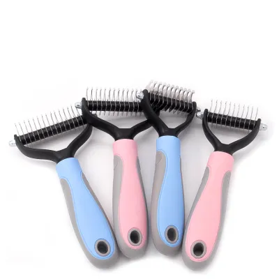Dog Stainless Steel Double-sided Rake Brush 01