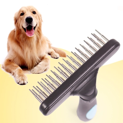 Stainless Steel Dog Cleaning Rake Comb 01