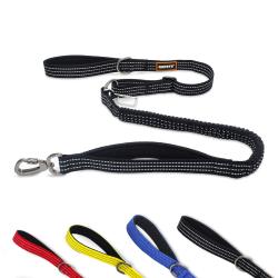 QQPETS Dog Cat Leash Car Pet Seat Belt Padded Two Handles Heavy Duty With Reflective Rope