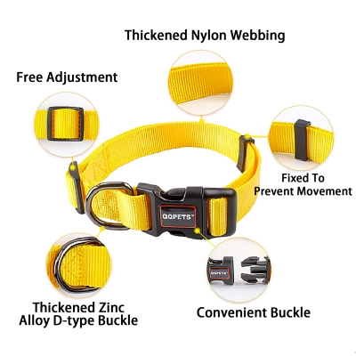 QQPETS Adjustable Soft Pet Collar Minimalist Solid Color Design Trendy And Fashionable Pet Collar 02