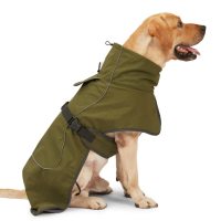 Dog Coat Pet Jacket Turtleneck Adjustable Reflective Comfortable Polyester Winter Outdoor