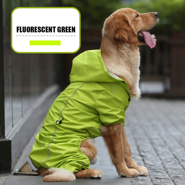 Dog Rain Gear Pet Waterproof Raincoat Dog Cloak Poncho Four Legged Clothes Four Seasons Cold Protection