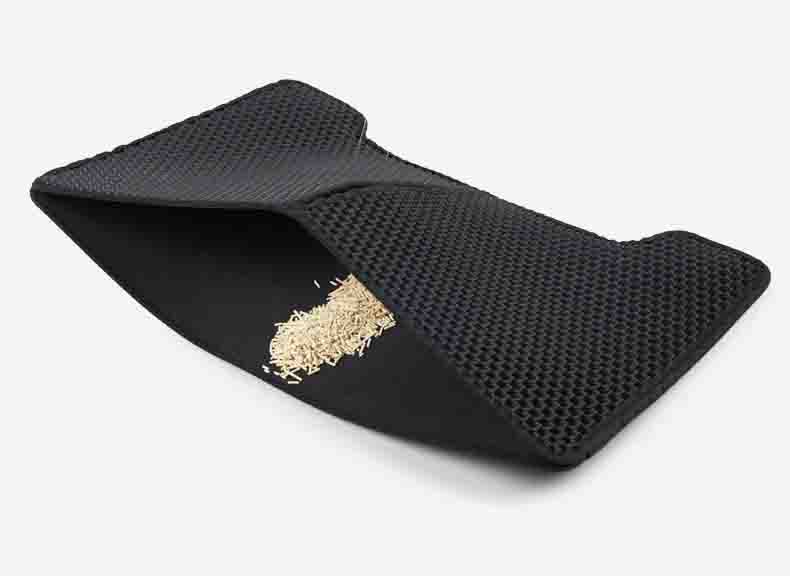Cat Litter Pad EVA Double Layer Design Washable Cat Litter Pad Foldable U-Shaped Cat Toilet
