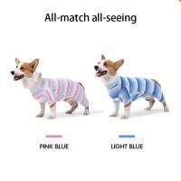 Dog Pajama Elastic Neckline Breathable Close-fitting Pet Home Pajamas