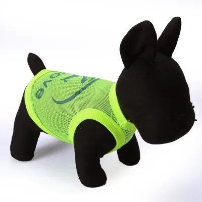 Dog Vest Breathable Solid Color Mesh Vest Dog T-shirt Apparel Sleeveless Plain Dog Clothes Puppy Wearring For Small Medium 02