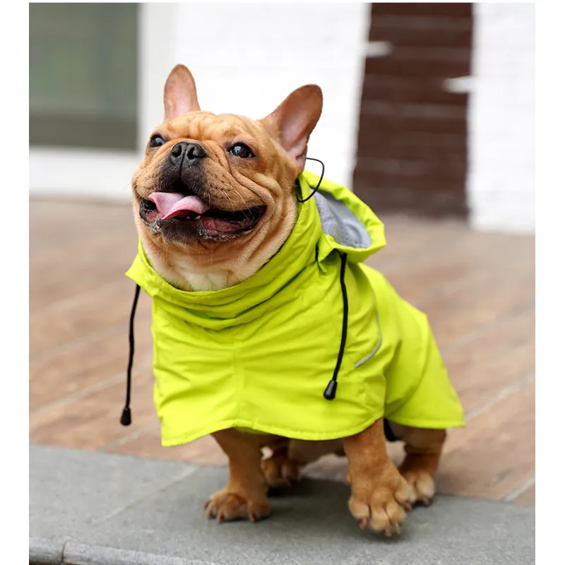 Dog Raincoat With Reflective Strips06