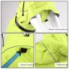 Dog Raincoat Removable Cap With Reflective Strips Worn