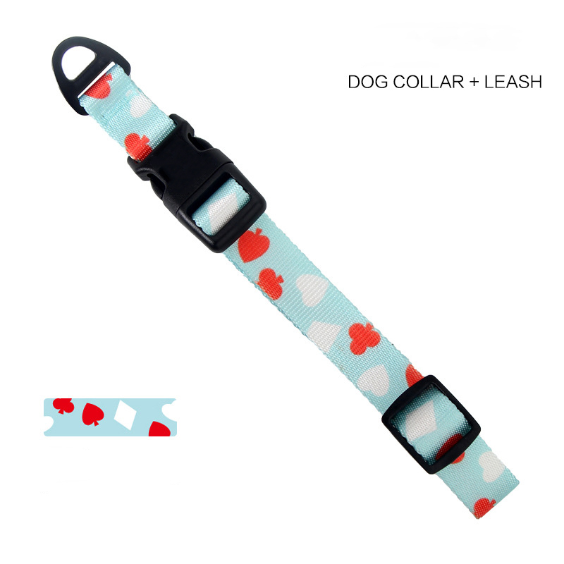 Dog Collar Leash Set With Adjustable Pet Collar And Strangle Resistant P Leash