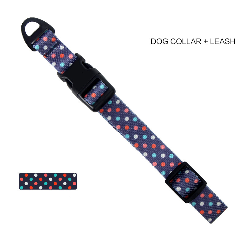 Dog Collar Leash Set With Adjustable Pet Collar And Strangle Resistant P Leash