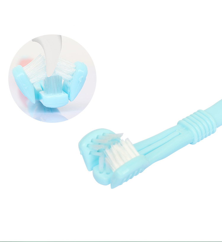Cat Dog Triple Head Oral Cleaning Toothbrush
