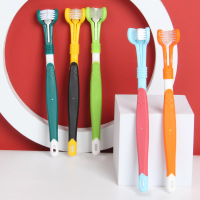 Cat Dog Pet Toothbrush Triple Head Toothbrush Oral Cleaning Brush Can Be Used For Teeth Cleaning And Care
