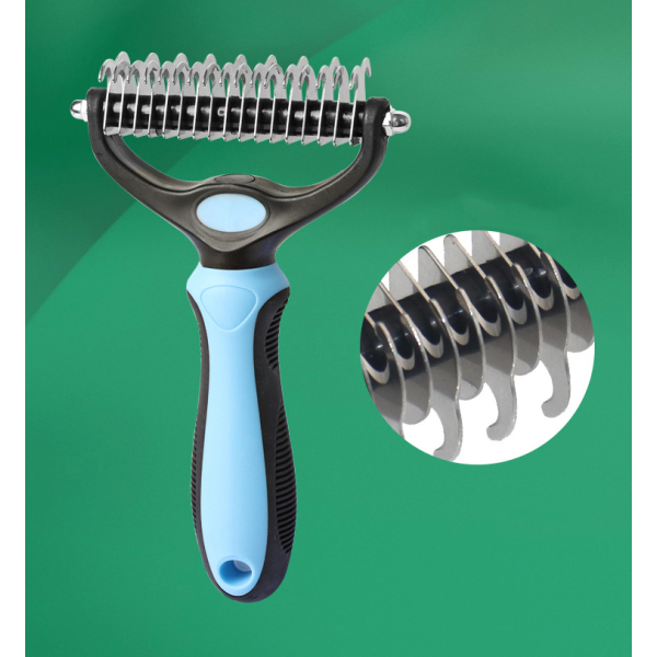 Cat Dog Pet Cleaning Comb Stainless Steel Double Sided Pet Brush Hair Removal Brush For Combing Pet Fur