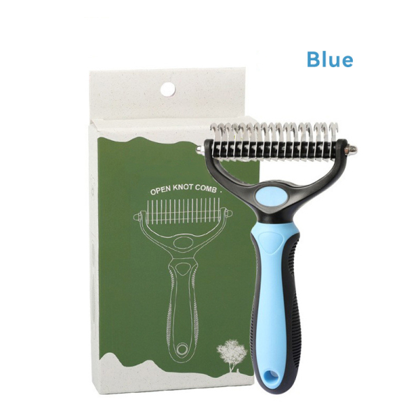 Cat Dog Pet Cleaning Comb Stainless Steel Double Sided Pet Brush Hair Removal Brush For Combing Pet Fur