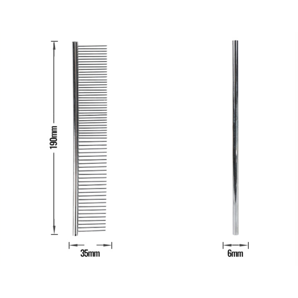 Cat Dog Stainless Double Tooth Long Row Comb