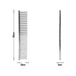 Cat Dog Stainless Double Tooth Long Row Comb