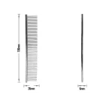 Cat Dog Stainless Double Tooth Long Row Comb