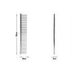 Cat Dog Stainless Double Tooth Long Row Comb