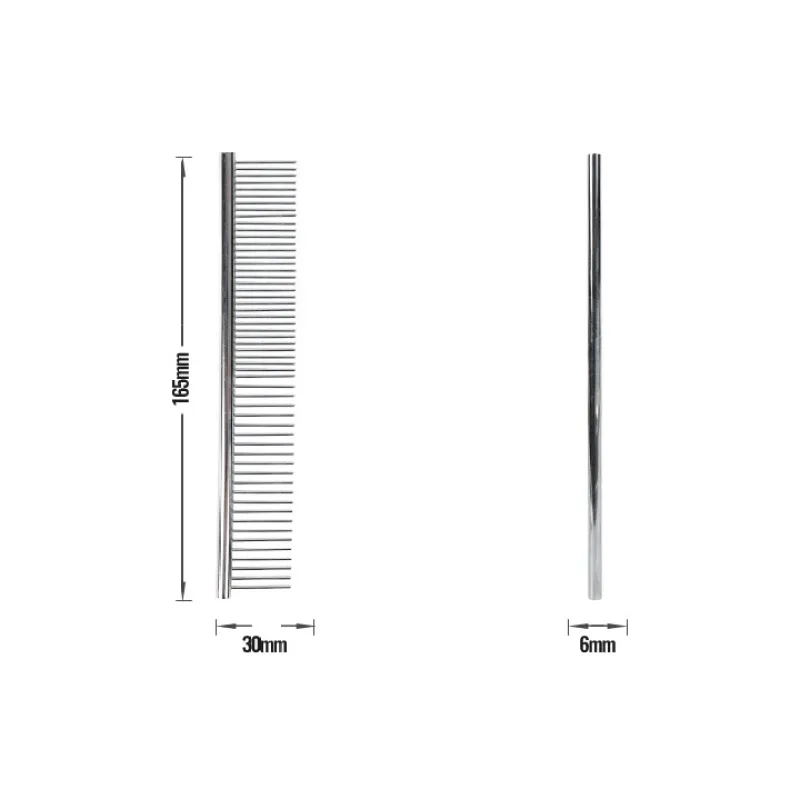 Cat Dog Stainless Double Tooth Long Row Comb