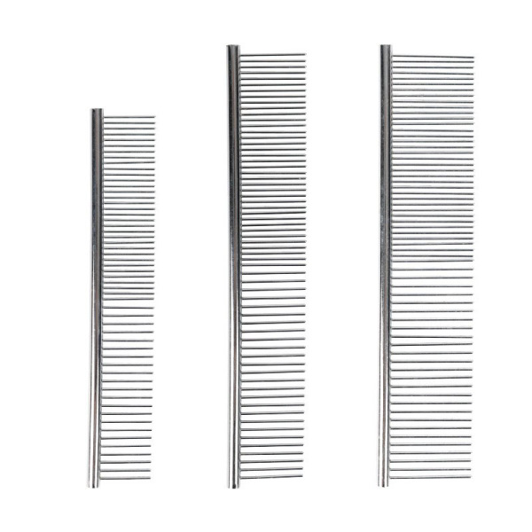 Cat Dog Stainless Steel Needle Comb Double Tooth Long Row Comb Straight Comb Can Be Used For Combing Pet Hair