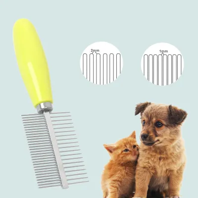 Cat Dog Stainless Steel Double Sided Grooming Comb 02
