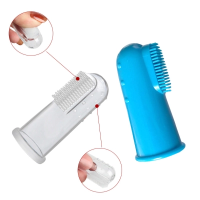 Cat Dog Finger Silicone Toothbrush 02