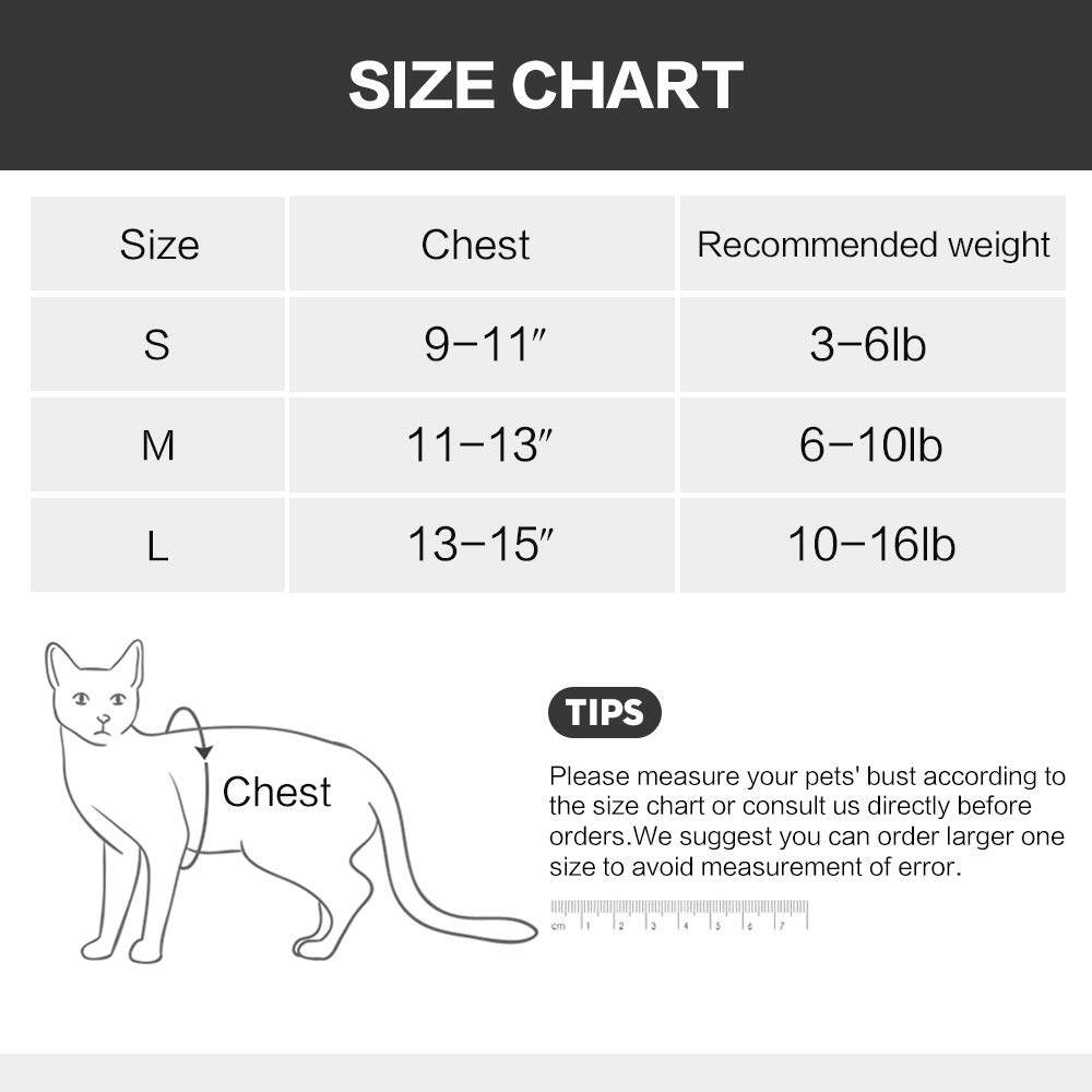 Cat Recovery Suit for Post-operative Care