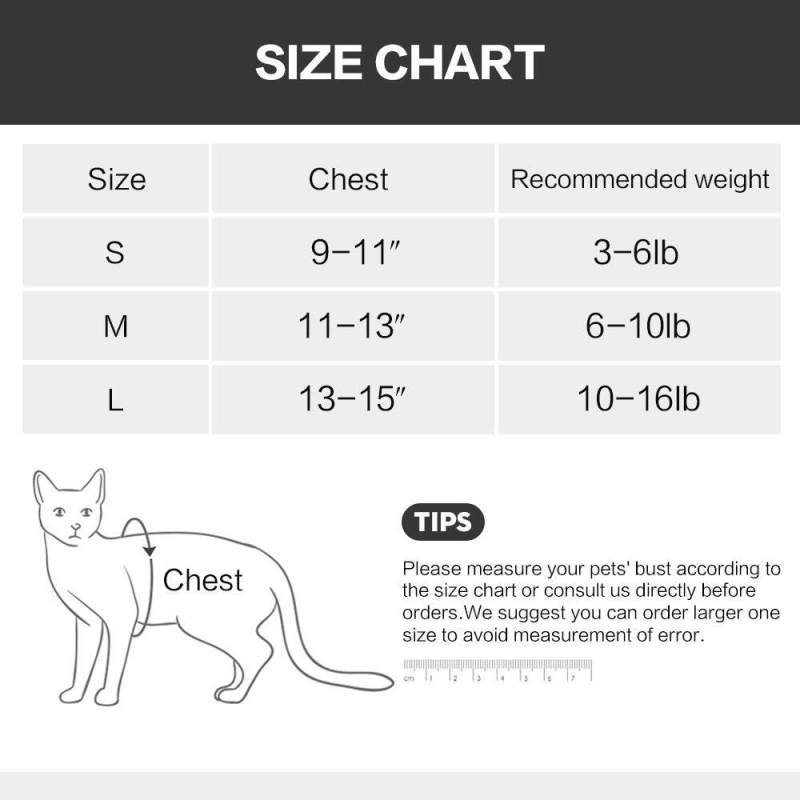 Cat Recovery Suit for Post-operative Care