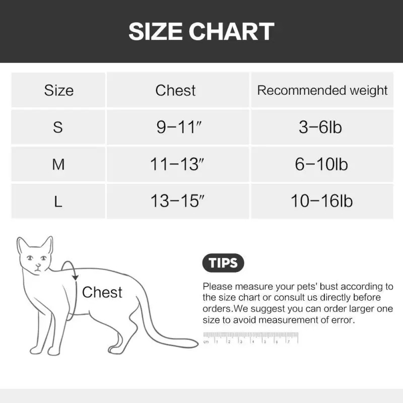Cat Recovery Suit for Post-operative Care