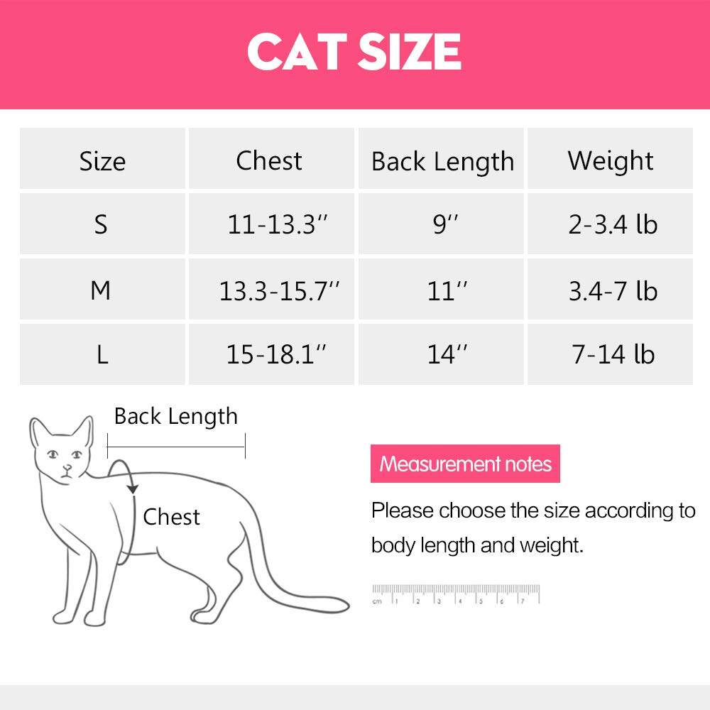 Cat Recovery Suit for Breathable Anti Licking