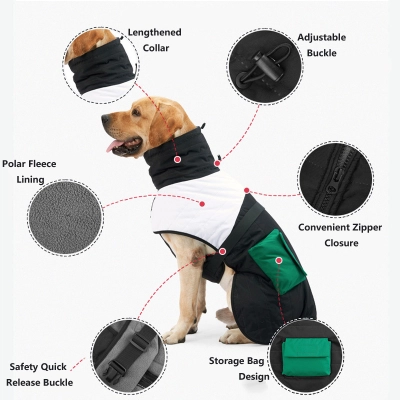 Dog Warm Padded Vest Coats  02