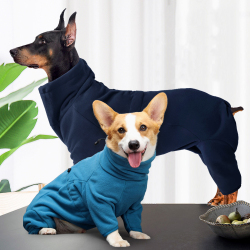 Dog Four Legged T Shirt Dog Warm Cotton Padded Dog Winter Clothes