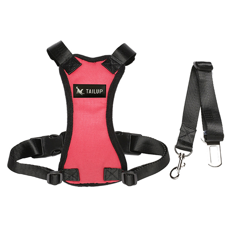Alphabet Style Dog Harness With Car Seat Belt