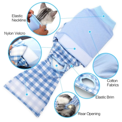 Cat recovery clothing Pet sterilization clothing Post-operative protective clothing Weaning clothing 02