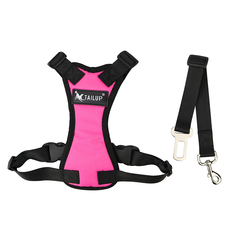 Alphabet Style Dog Harness With Car Seat Belt