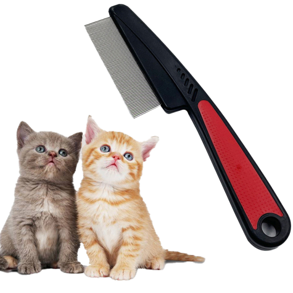 Cat Dog Pet Comb Pet Long Handle Flea Comb Fine Tooth Comb for Lice Removal