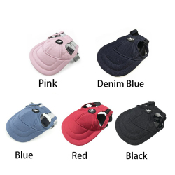 TAILUP Dog Hat & Scarf Outdoor Pet Baseball Cap Canvas Casual Dog Sun Hat With Ear Holes