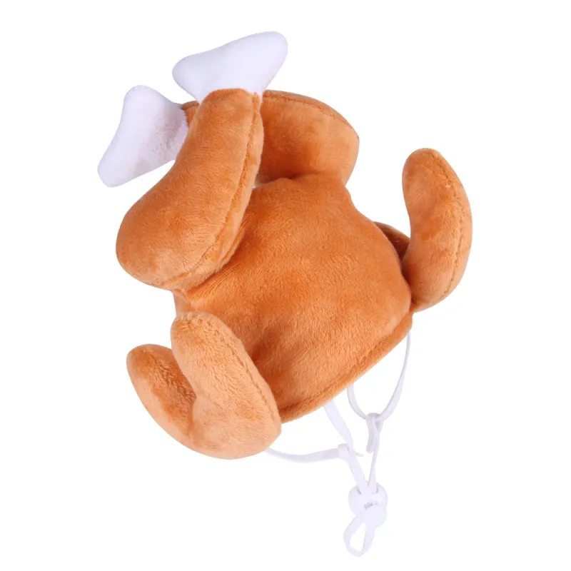 CAT Hat & Scarf Pet Hat Dress Up Chicken Leg Headdress Cat Dress Up Hat Show Ears Cat Headgear