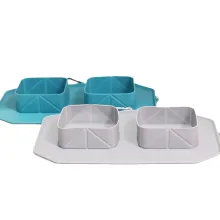 Cat Dog Outdoor Folding Double Bowls01