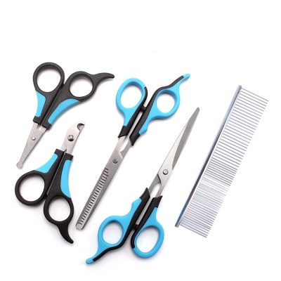 Cat Dog Haircut Scissors Nail Scissors Kit 5 Pcs Set 01