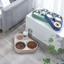 Stainless Steel 3 In 1 Dog Feeder Bowl08