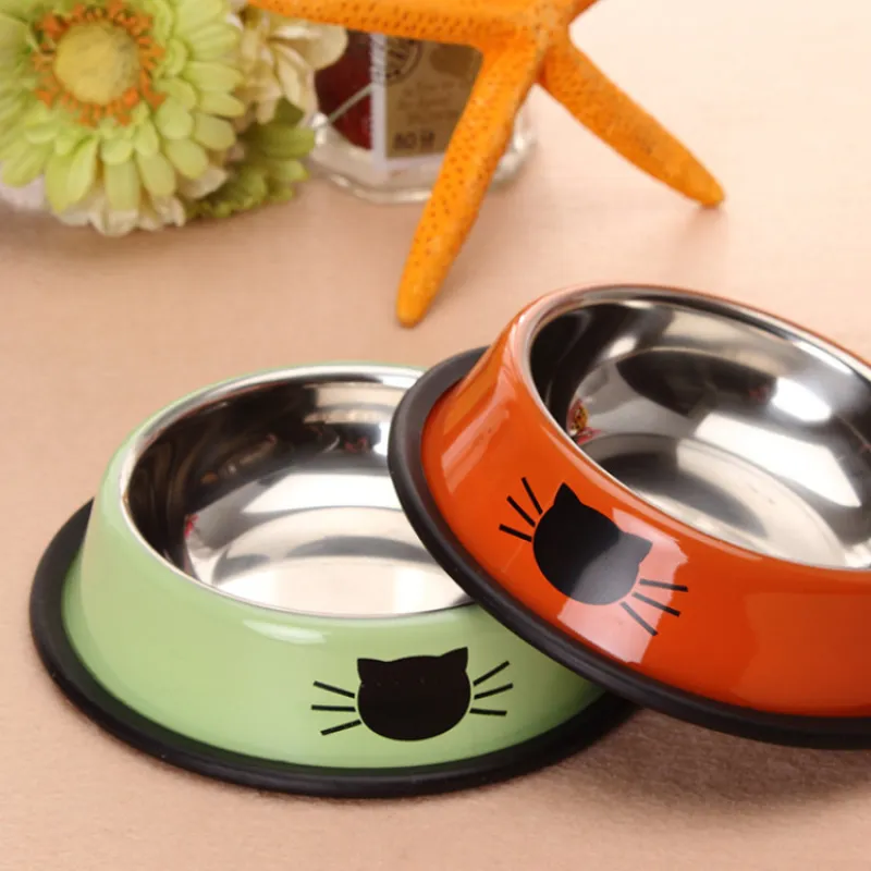 Stainless Thickened Cat Dog Food Bowl01
